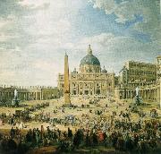 wolfgang amadeus mozart the square in front of st peter s basilica in rome USA oil painting artist